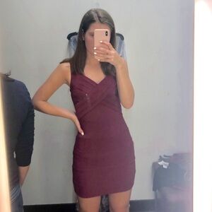 Maroon BodyCon Dress